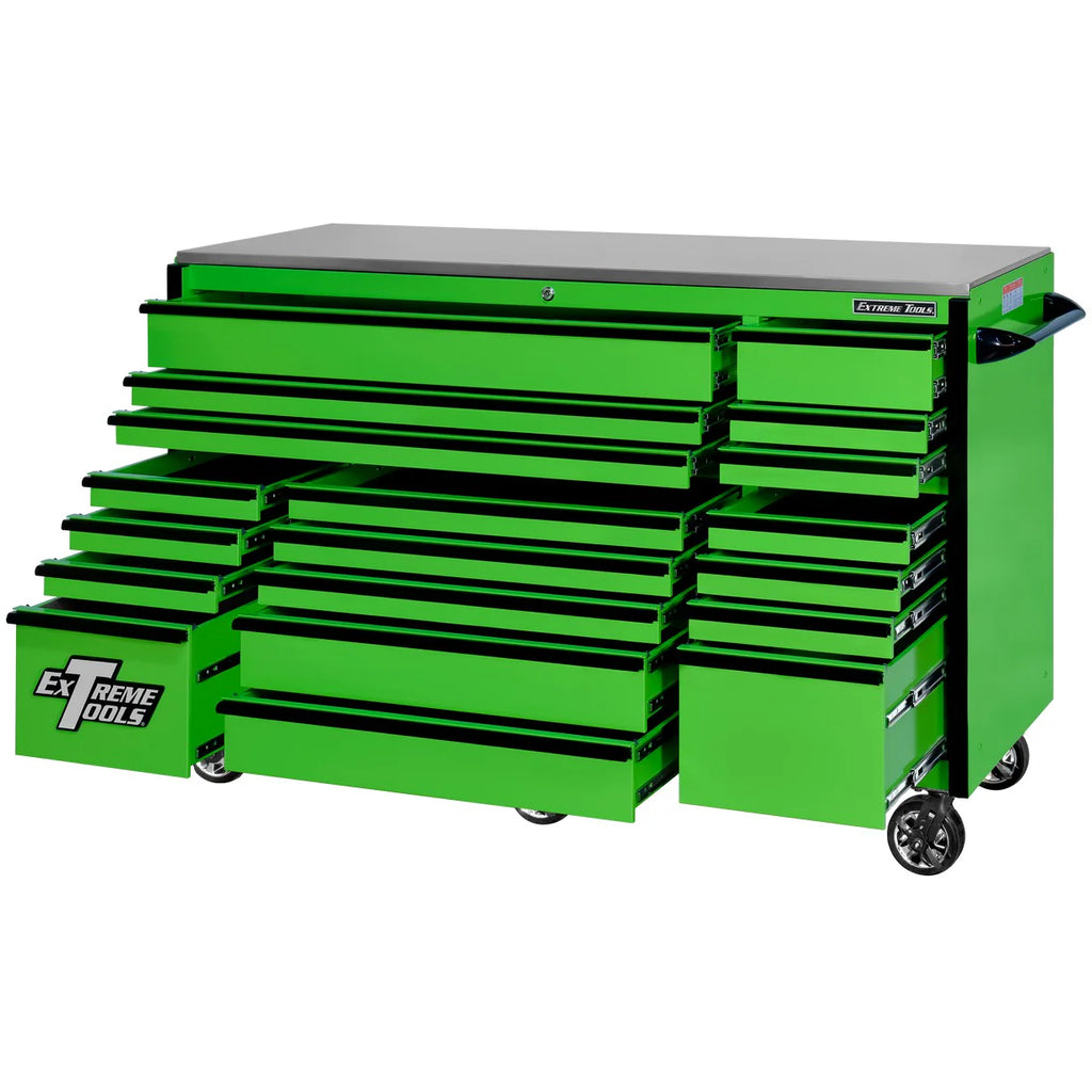 Extreme Tools RX250 Series 72-in x 30-in Roller Cabinet �� 19-Drawer �� 250 lb Drawer Slides