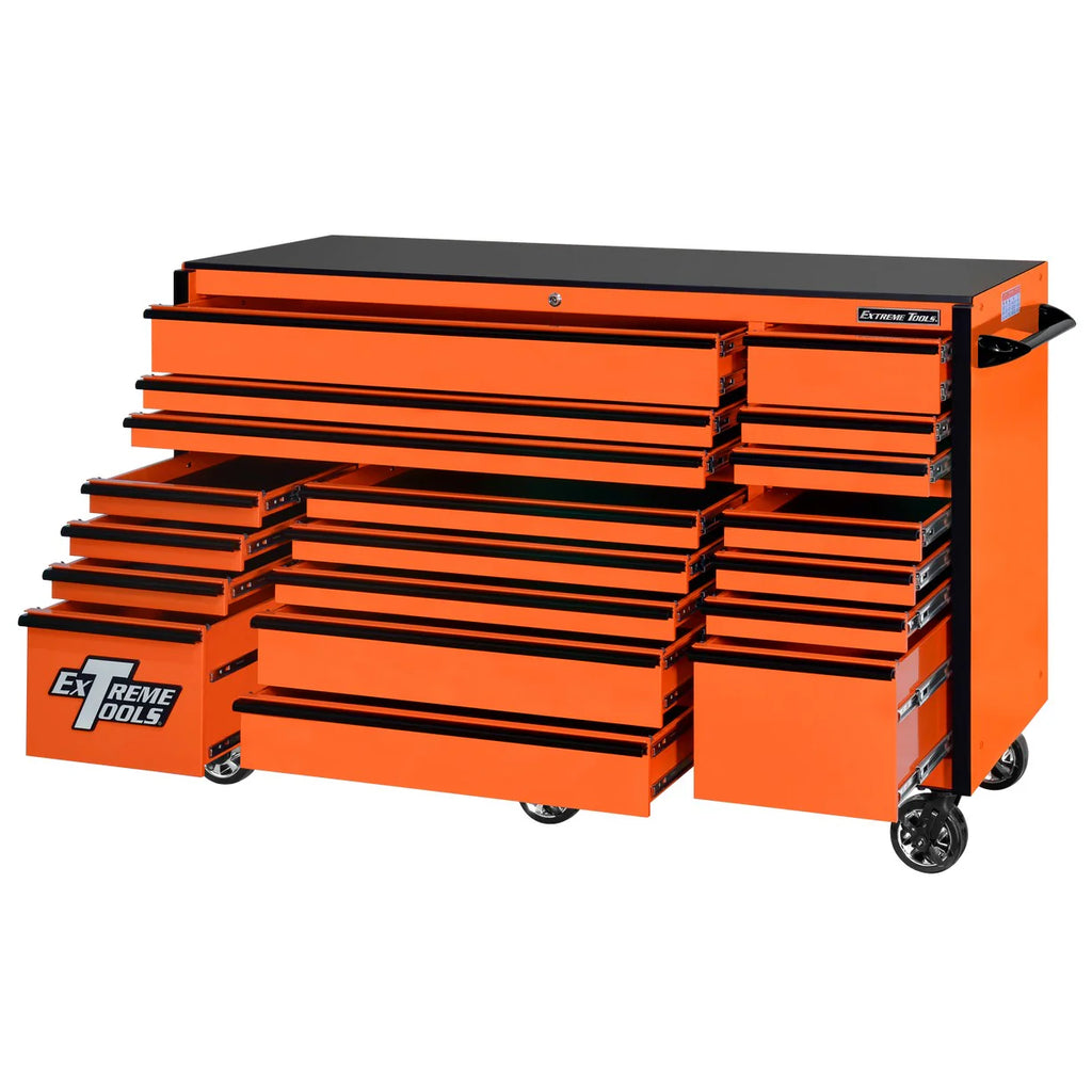 Extreme Tools RX250 Series 72-in x 30-in Roller Cabinet �� 19-Drawer �� 250 lb Drawer Slides