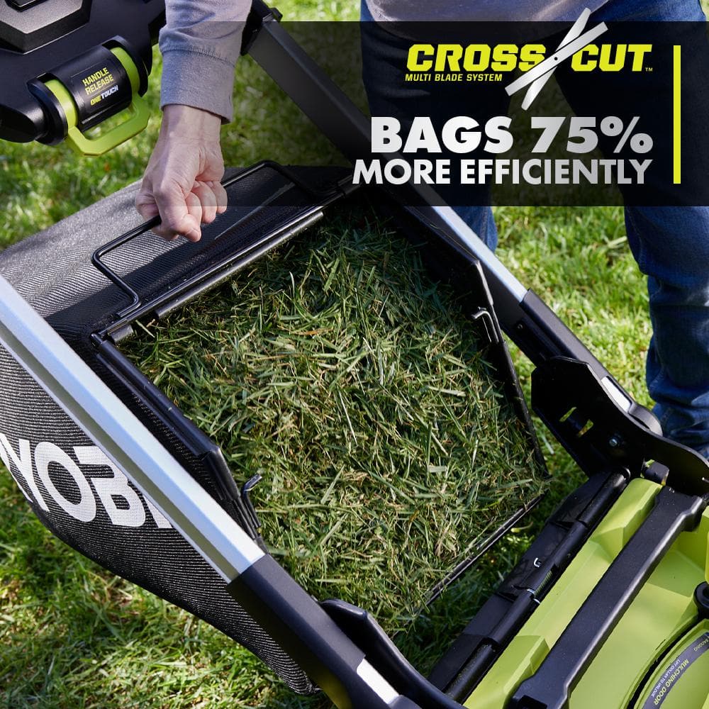 Ryobi 40V HP Brushless 21-in Self-Propelled AWD Lawn Mower �� Whisper Series �� Includes (2) 6.0Ah Batteries and Charger