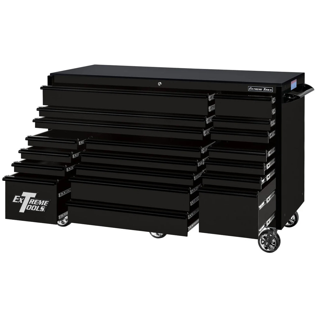 Extreme Tools RX250 Series 72-in x 30-in Roller Cabinet �� 19-Drawer �� 250 lb Drawer Slides