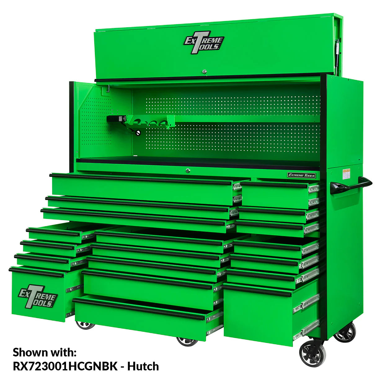 Extreme Tools RX250 Series 72-in x 30-in Roller Cabinet �� 19-Drawer �� 250 lb Drawer Slides