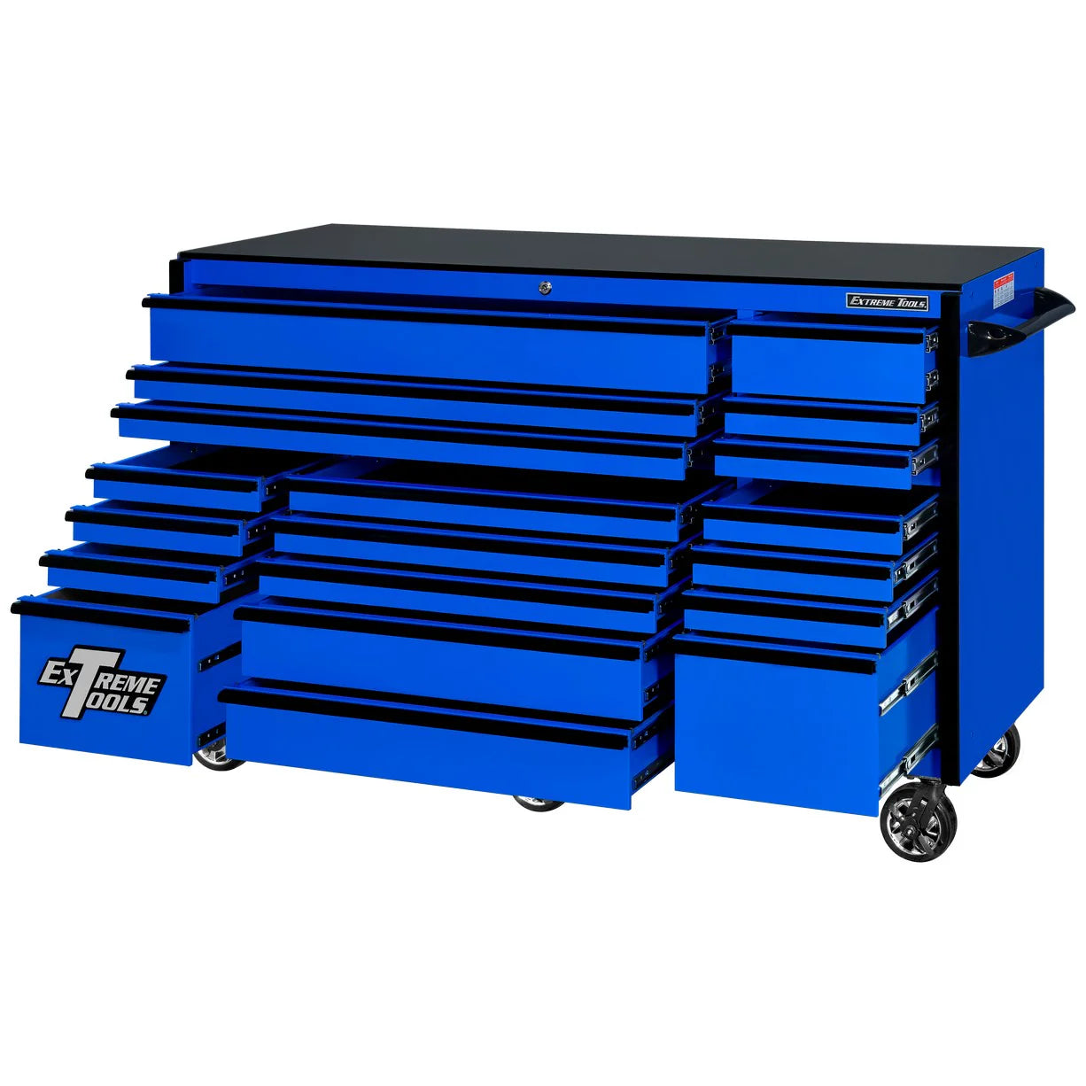 Extreme Tools RX250 Series 72-in x 30-in Roller Cabinet �� 19-Drawer �� 250 lb Drawer Slides
