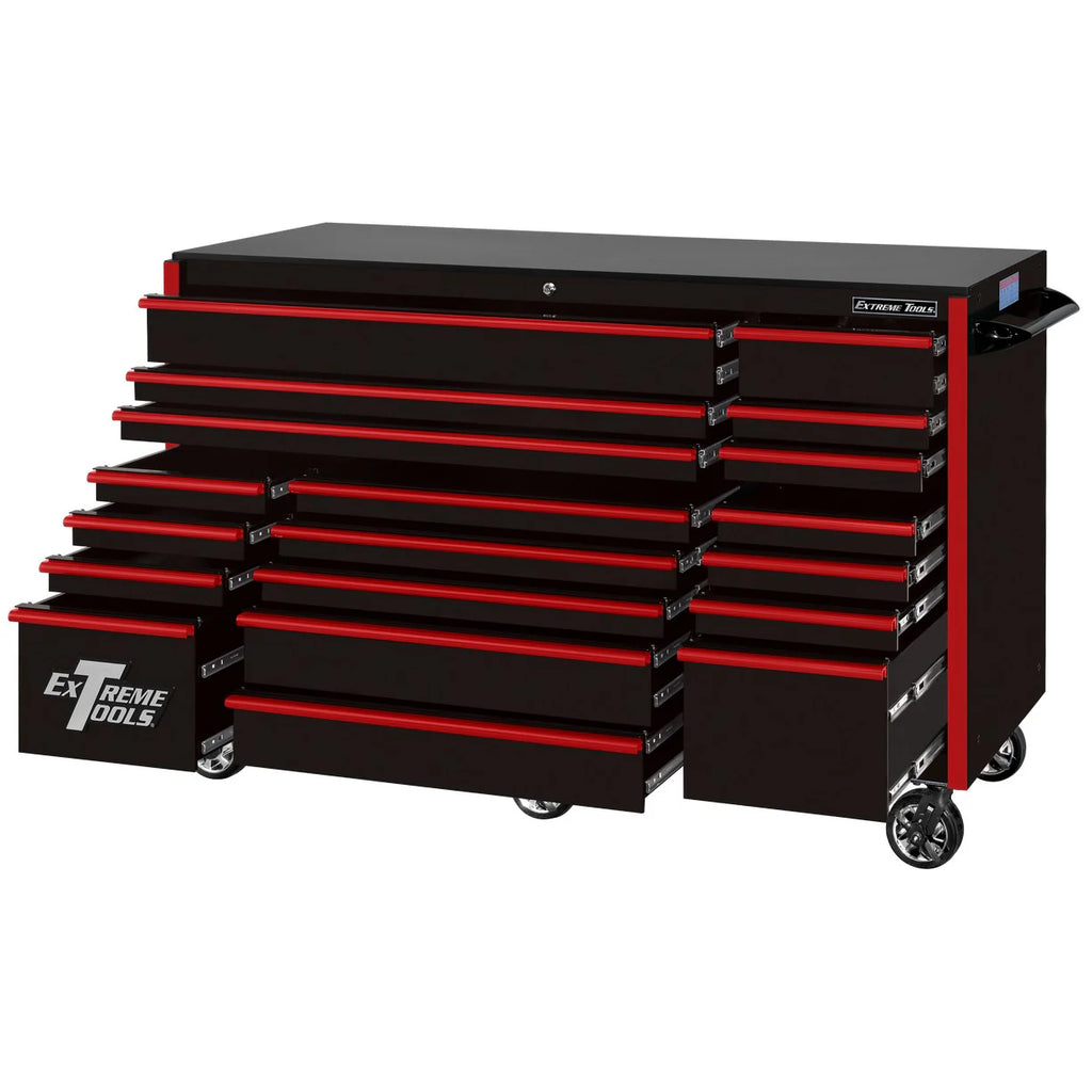 Extreme Tools RX250 Series 72-in x 30-in Roller Cabinet �� 19-Drawer �� 250 lb Drawer Slides