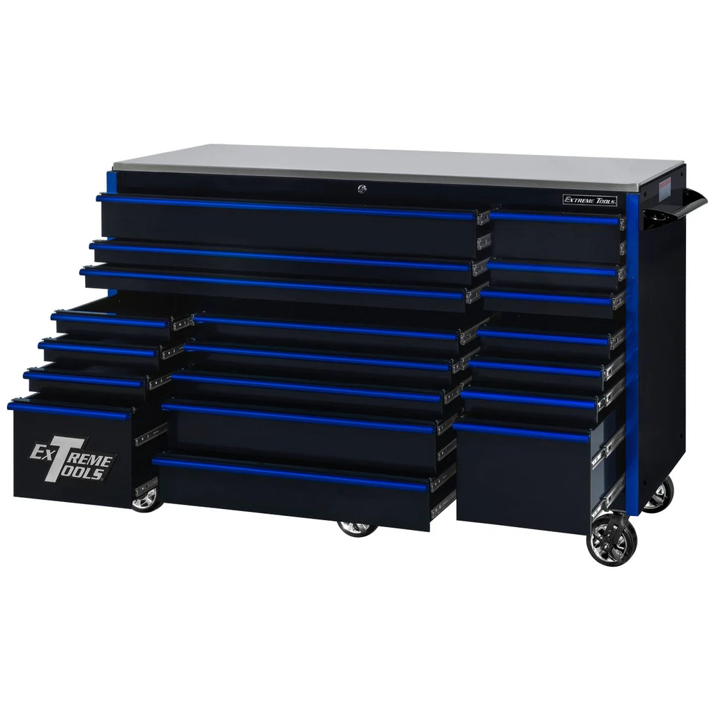 Extreme Tools RX250 Series 72-in x 30-in Roller Cabinet �� 19-Drawer �� 250 lb Drawer Slides